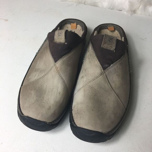 Timberland Shoes - Timberland women khaki suede Mules size 11